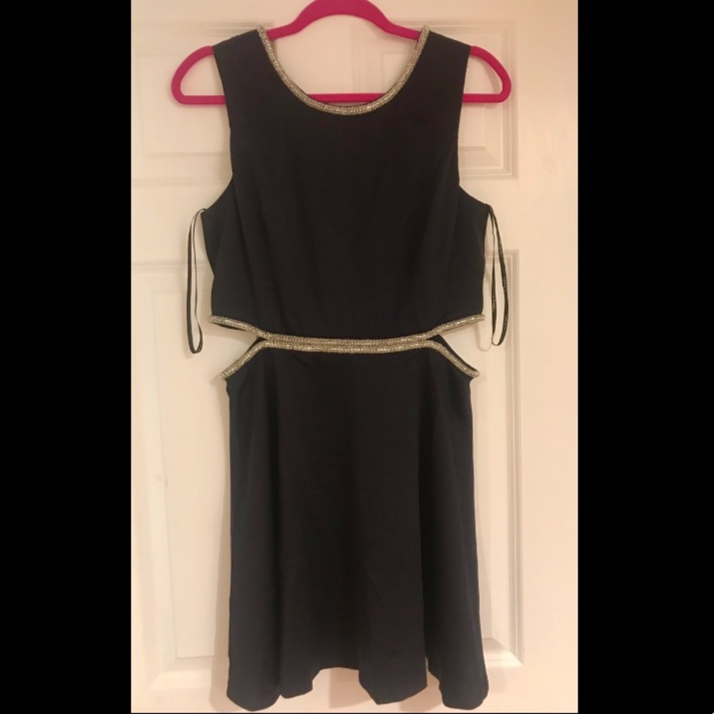 NWT NAVY BLUE beaded dress -The Clothing Company L